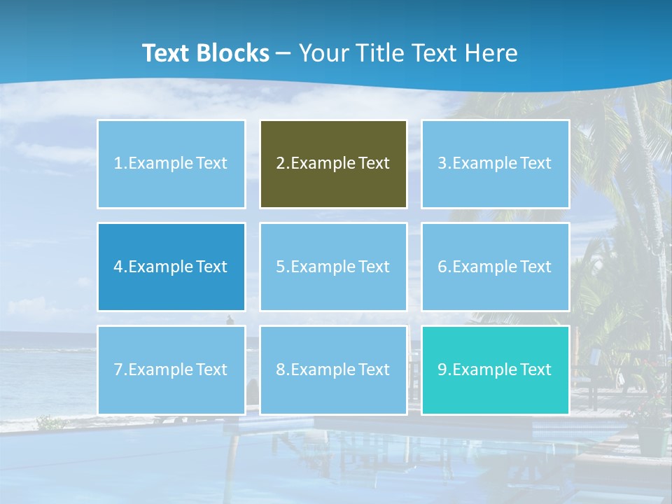 Tahiti Pool Tropical PowerPoint Template