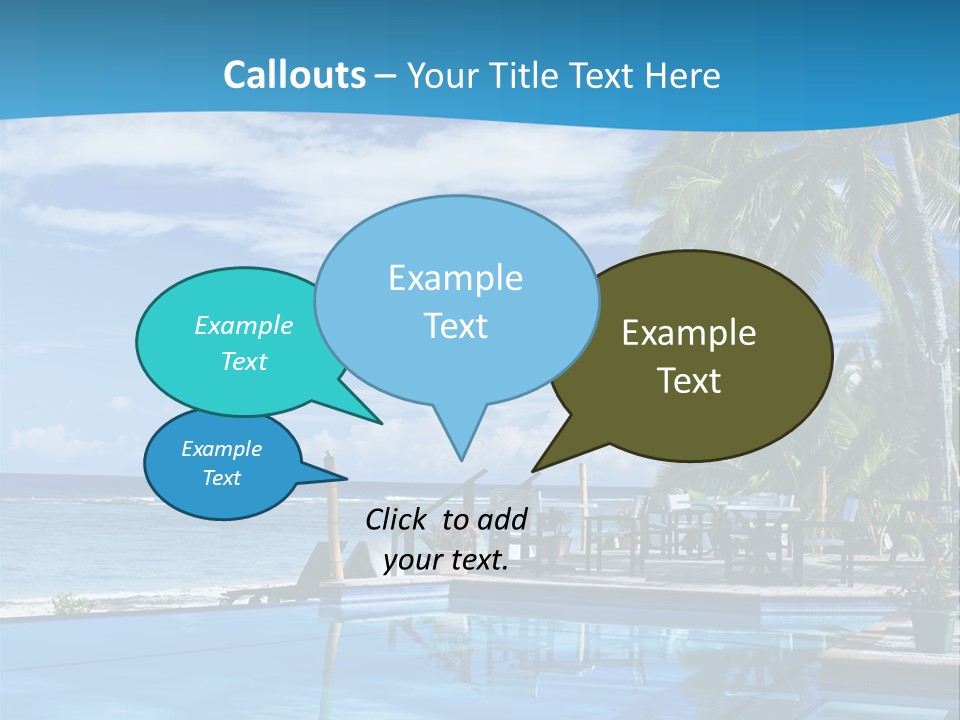 Tahiti Pool Tropical PowerPoint Template