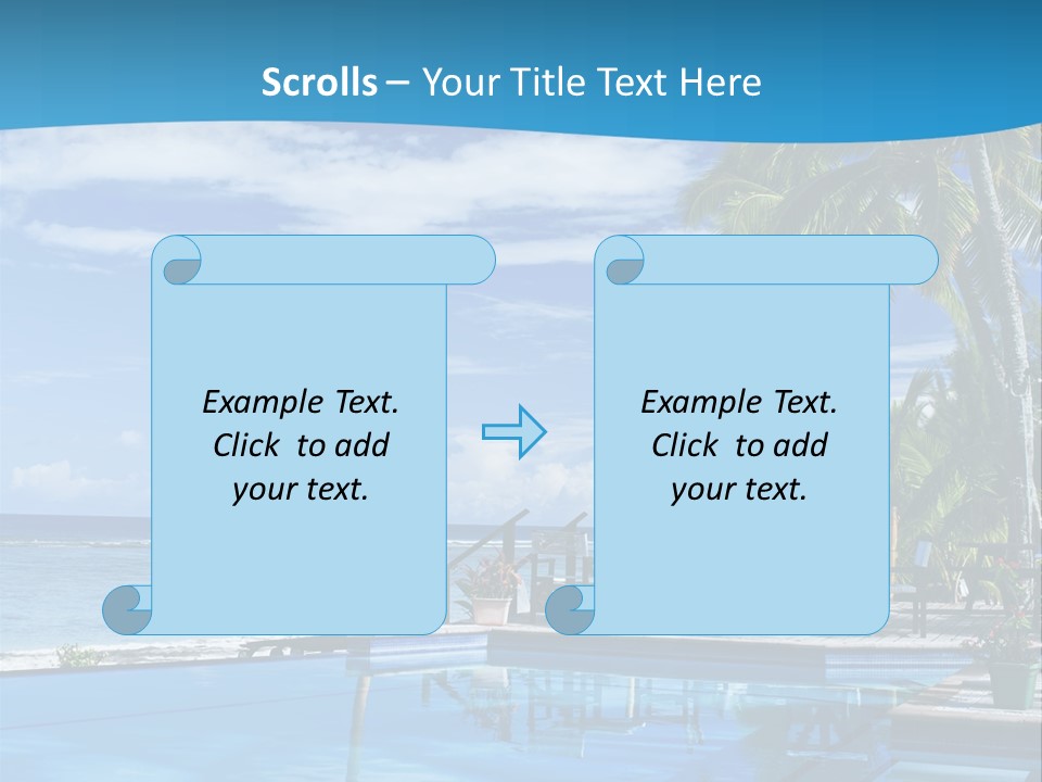 Tahiti Pool Tropical PowerPoint Template