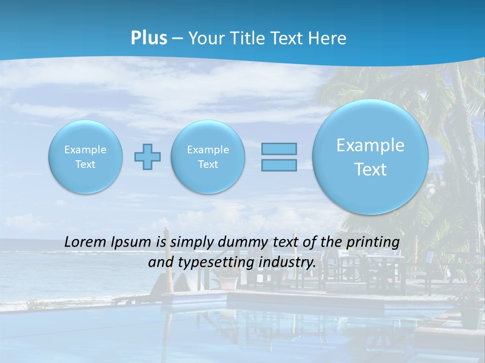Tahiti Pool Tropical PowerPoint Template
