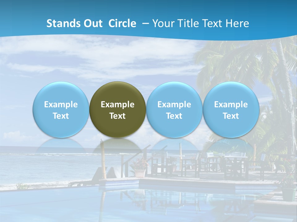 Tahiti Pool Tropical PowerPoint Template