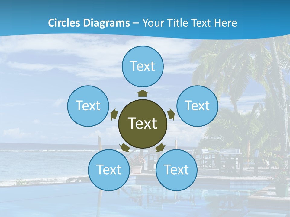 Tahiti Pool Tropical PowerPoint Template