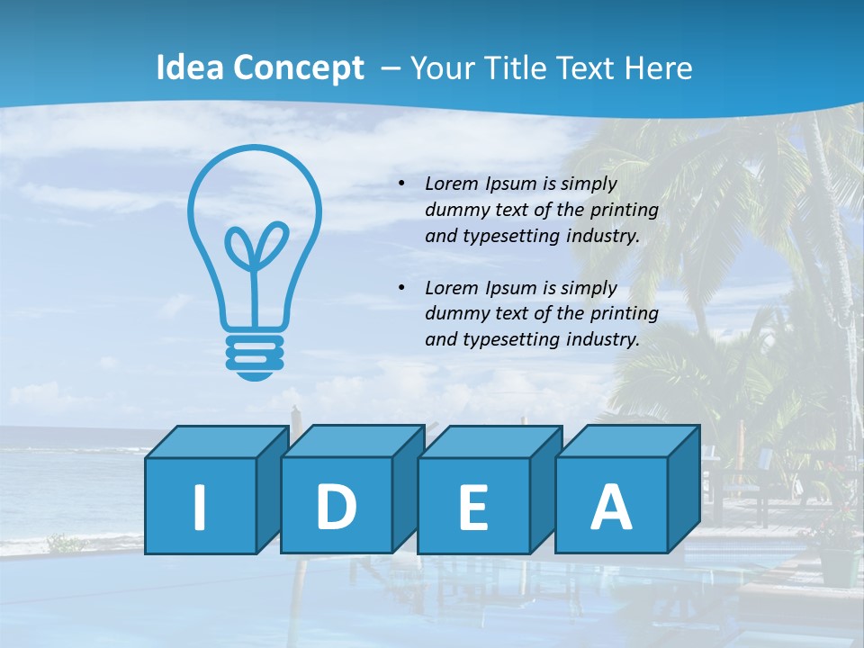 Tahiti Pool Tropical PowerPoint Template