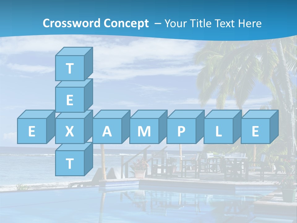 Tahiti Pool Tropical PowerPoint Template