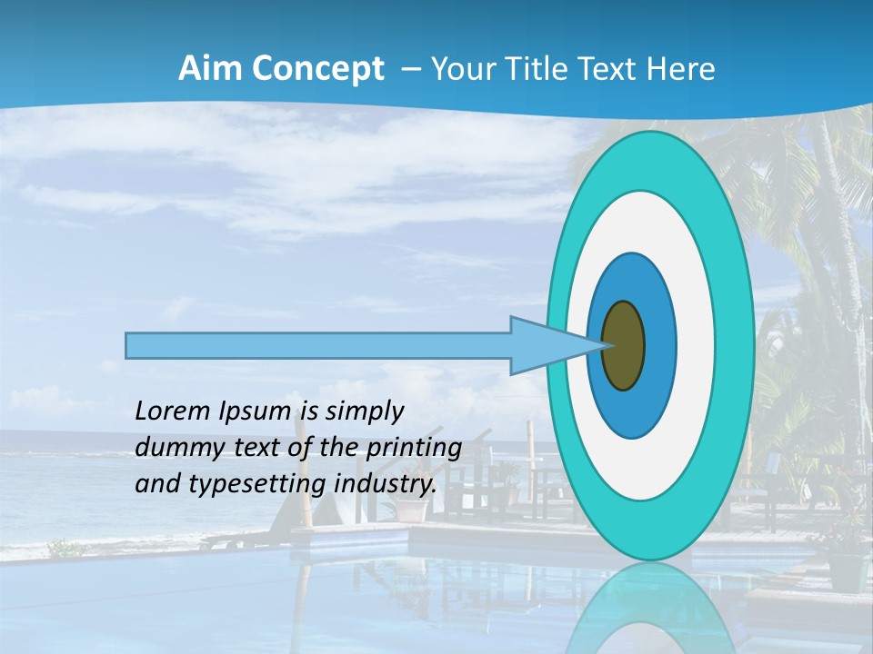 Tahiti Pool Tropical PowerPoint Template