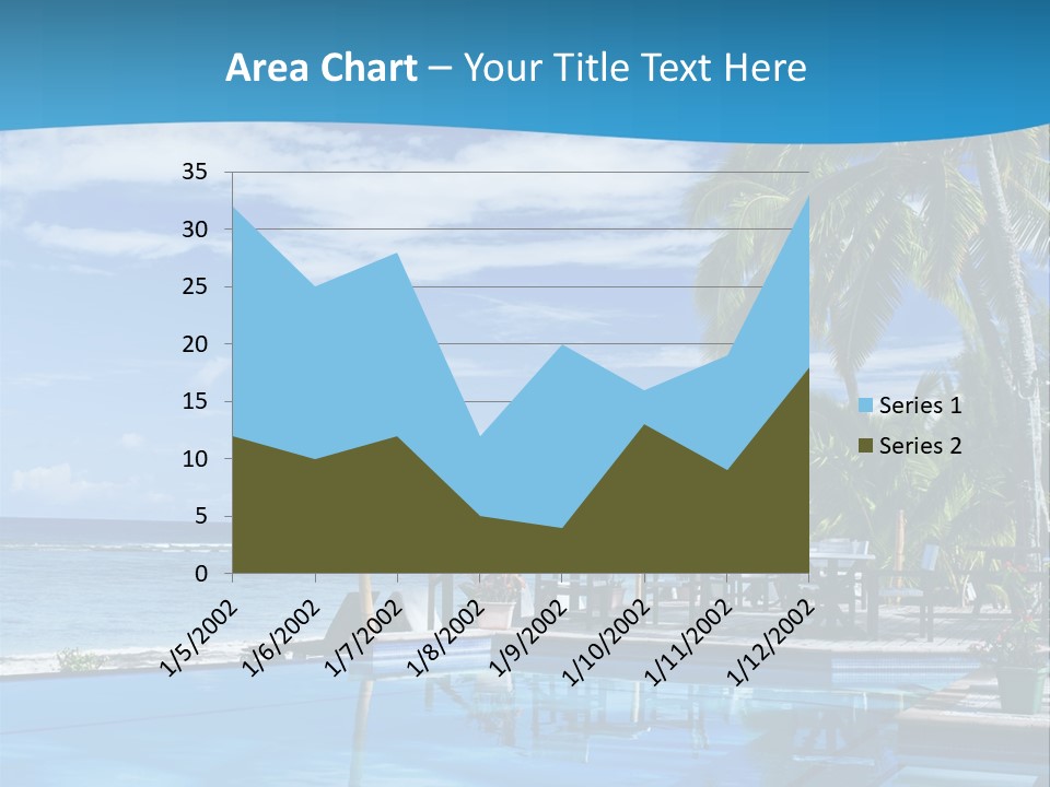 Tahiti Pool Tropical PowerPoint Template