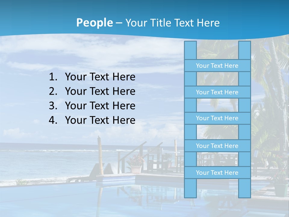 Tahiti Pool Tropical PowerPoint Template