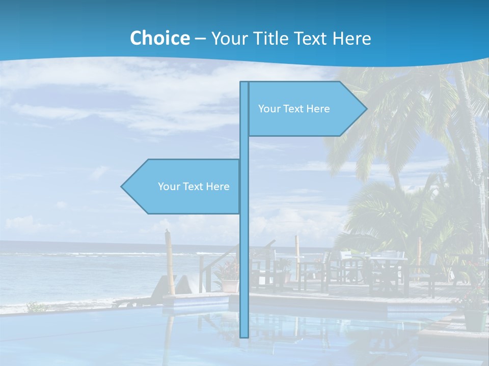 Tahiti Pool Tropical PowerPoint Template