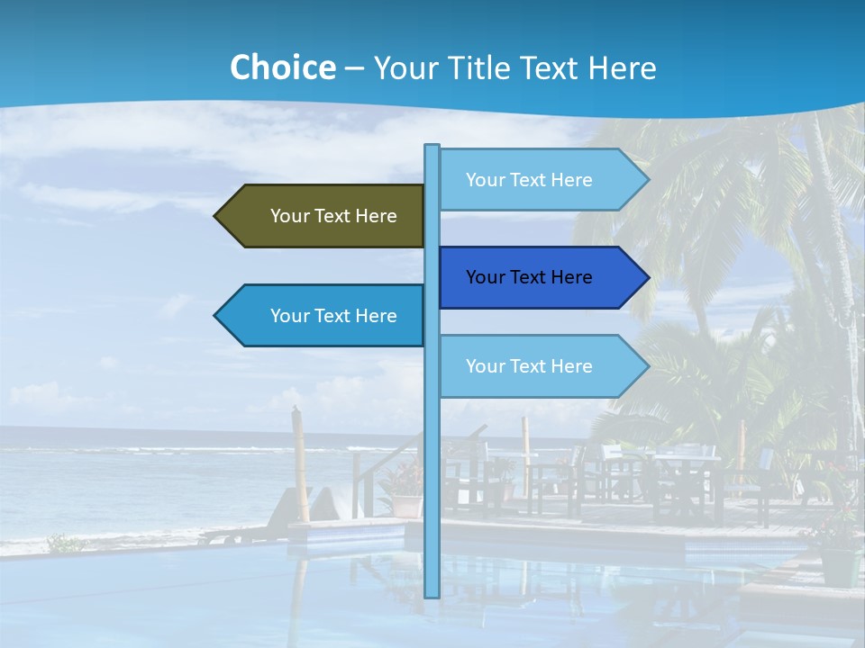 Tahiti Pool Tropical PowerPoint Template