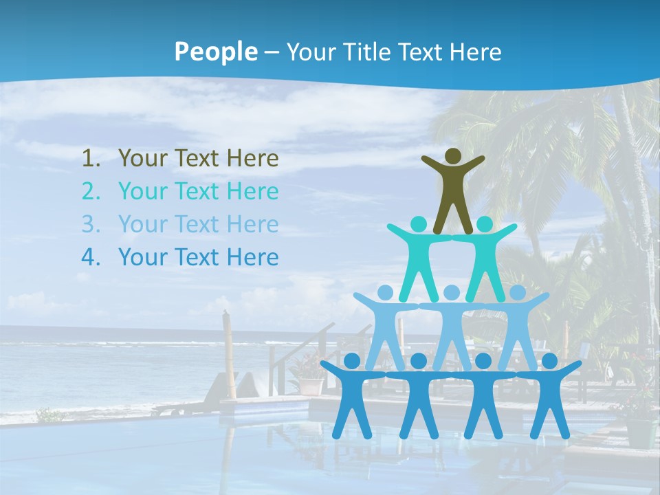Tahiti Pool Tropical PowerPoint Template