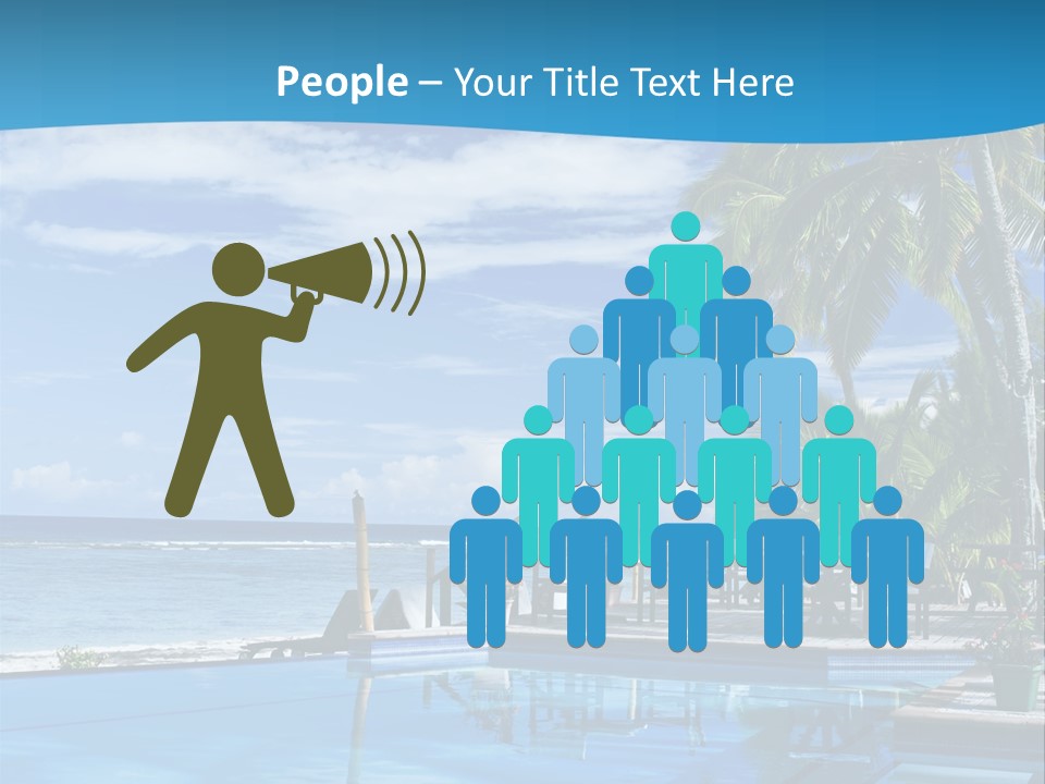 Tahiti Pool Tropical PowerPoint Template