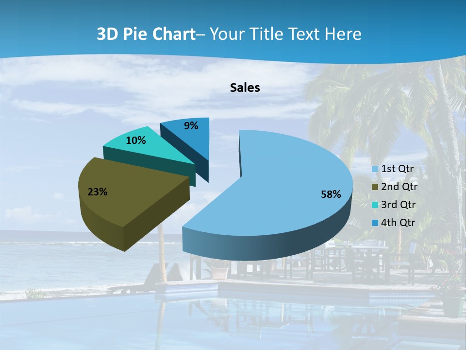 Tahiti Pool Tropical PowerPoint Template