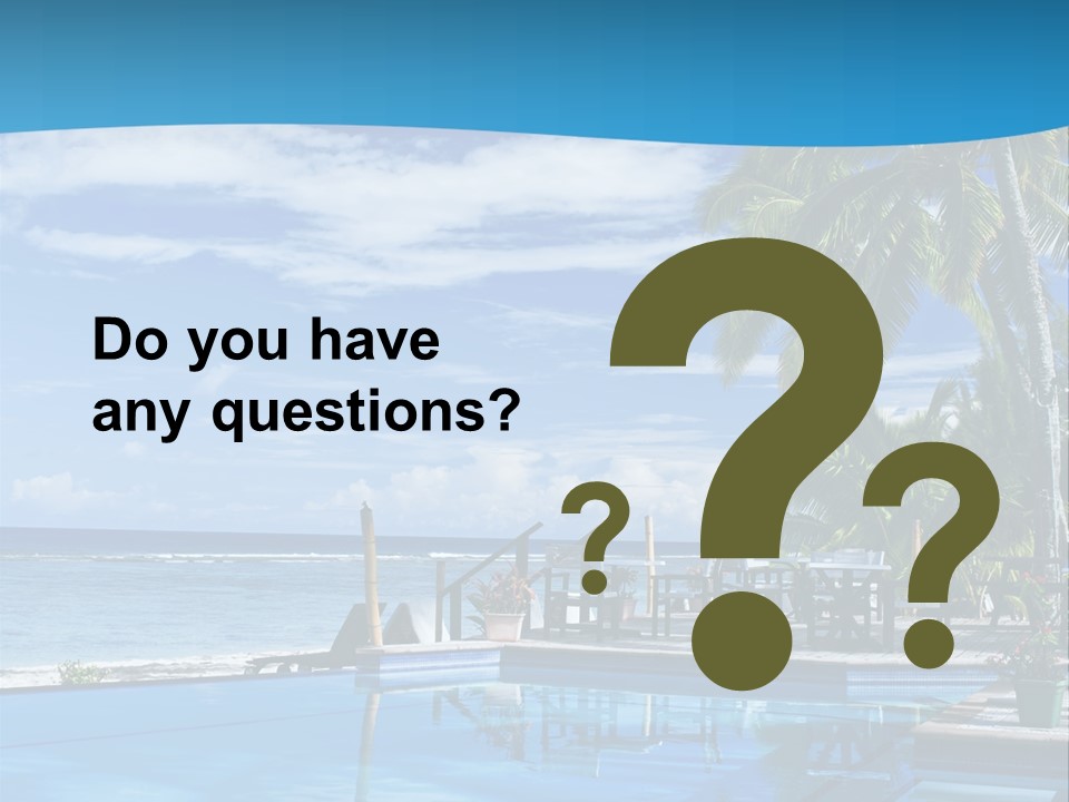 Tahiti Pool Tropical PowerPoint Template