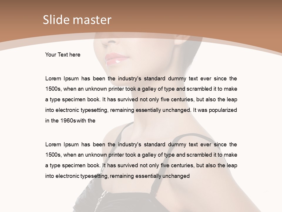 Vertical Brunette Glamour PowerPoint Template
