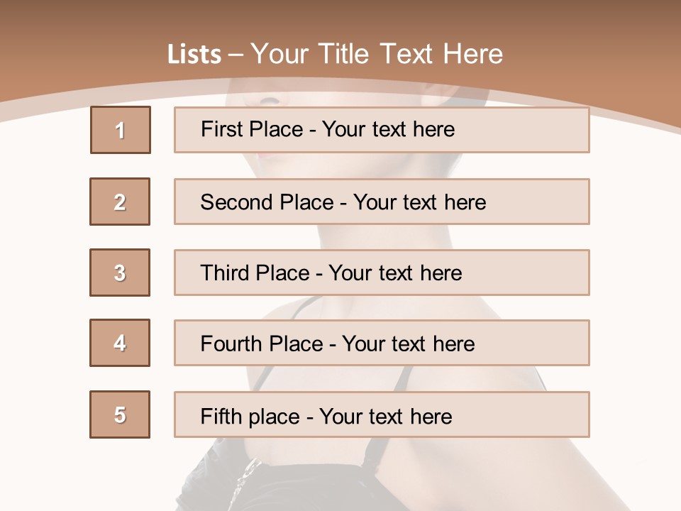 Vertical Brunette Glamour PowerPoint Template