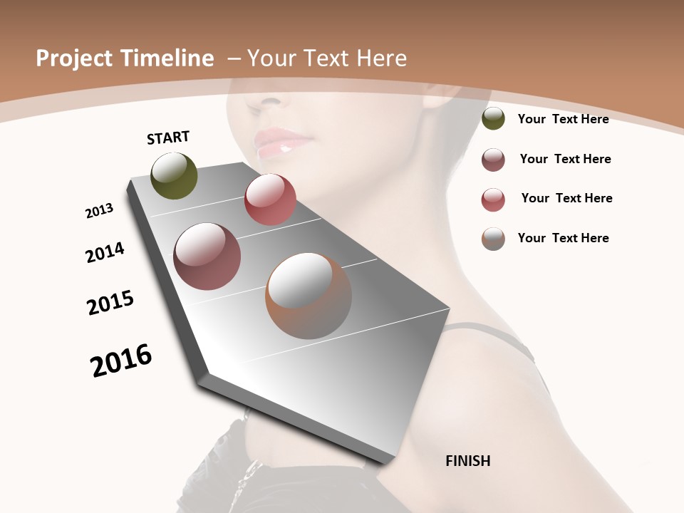 Vertical Brunette Glamour PowerPoint Template