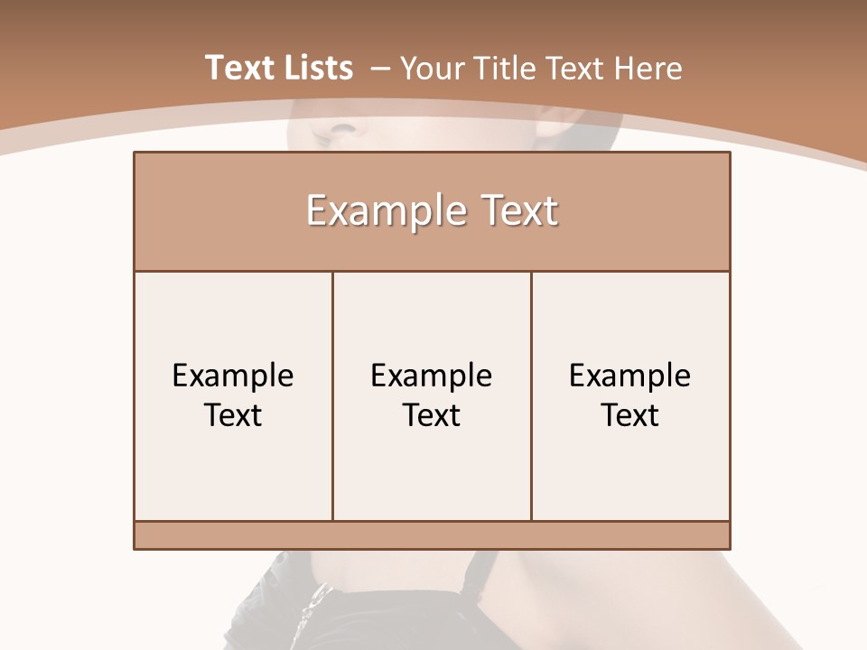 Vertical Brunette Glamour PowerPoint Template
