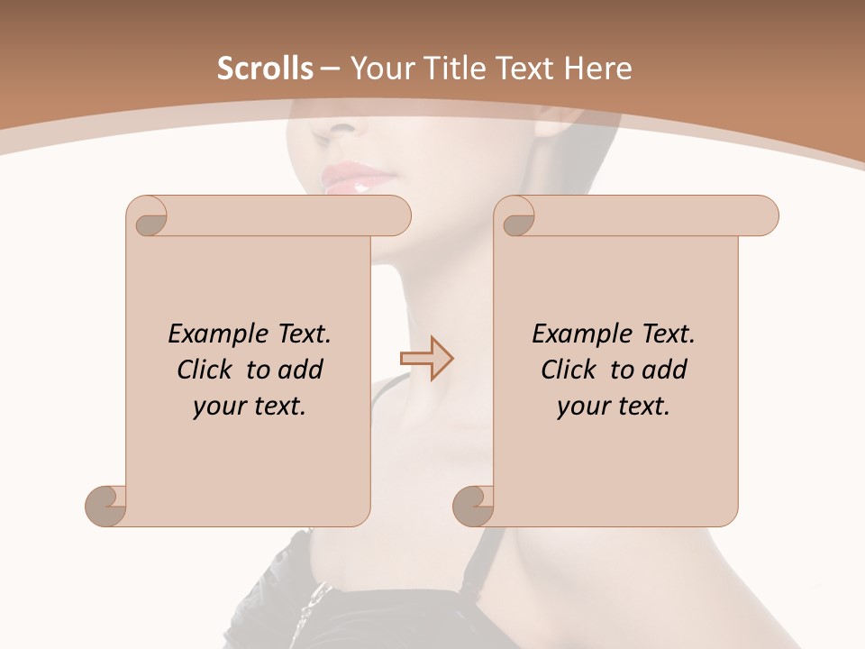 Vertical Brunette Glamour PowerPoint Template
