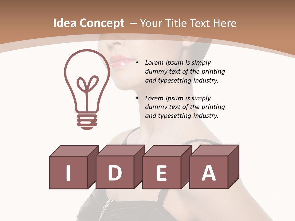 Vertical Brunette Glamour PowerPoint Template