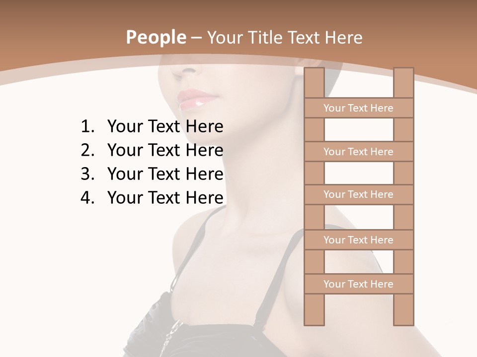 Vertical Brunette Glamour PowerPoint Template