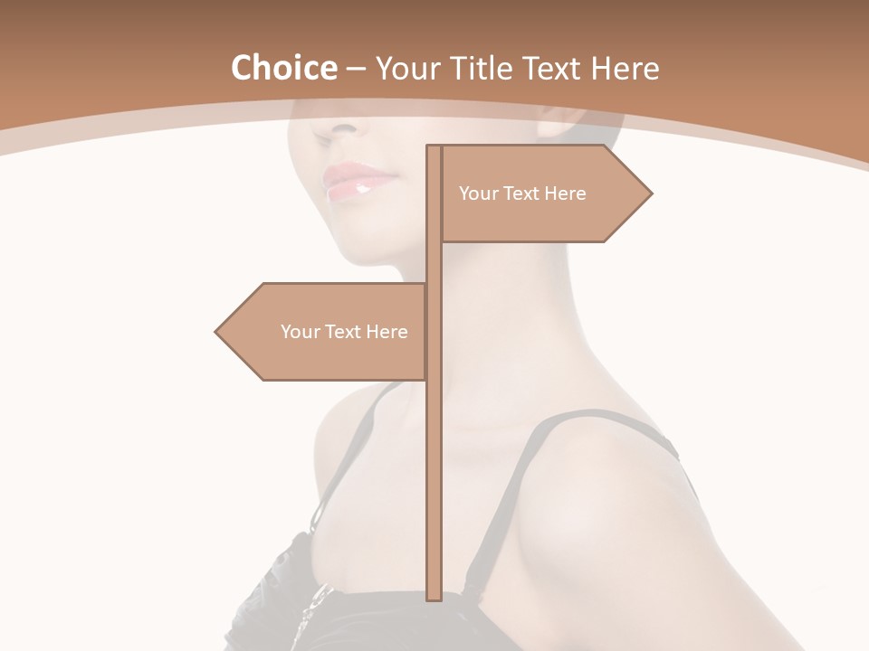 Vertical Brunette Glamour PowerPoint Template