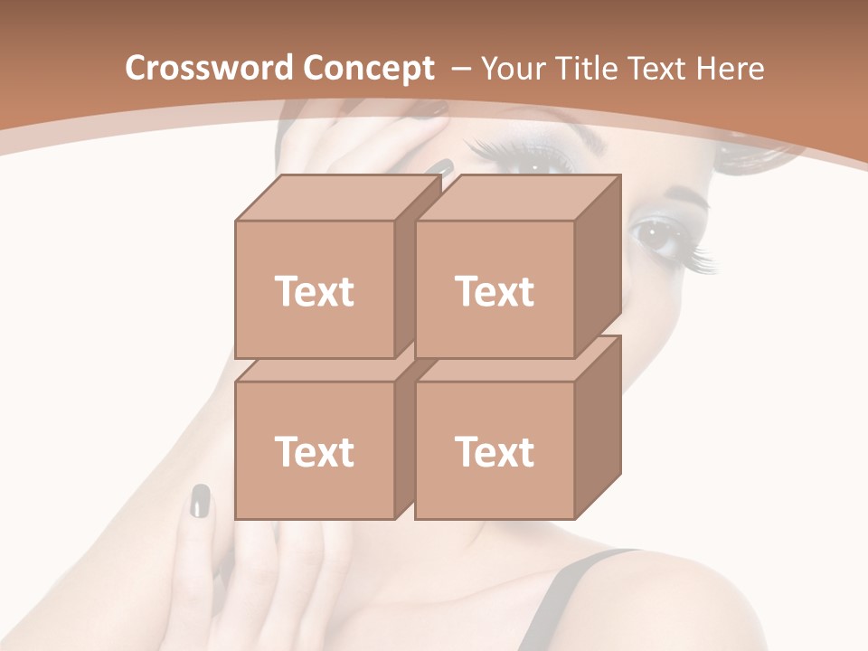 Gorgeous Isolated Ringlet PowerPoint Template