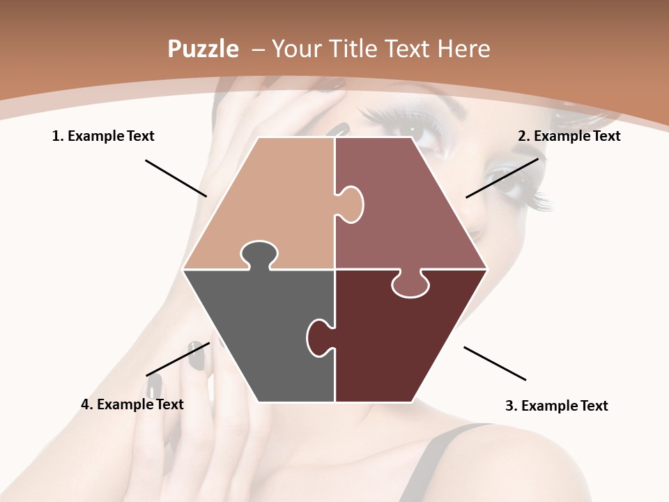 Gorgeous Isolated Ringlet PowerPoint Template