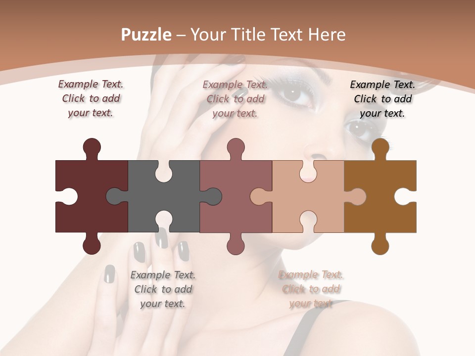 Gorgeous Isolated Ringlet PowerPoint Template