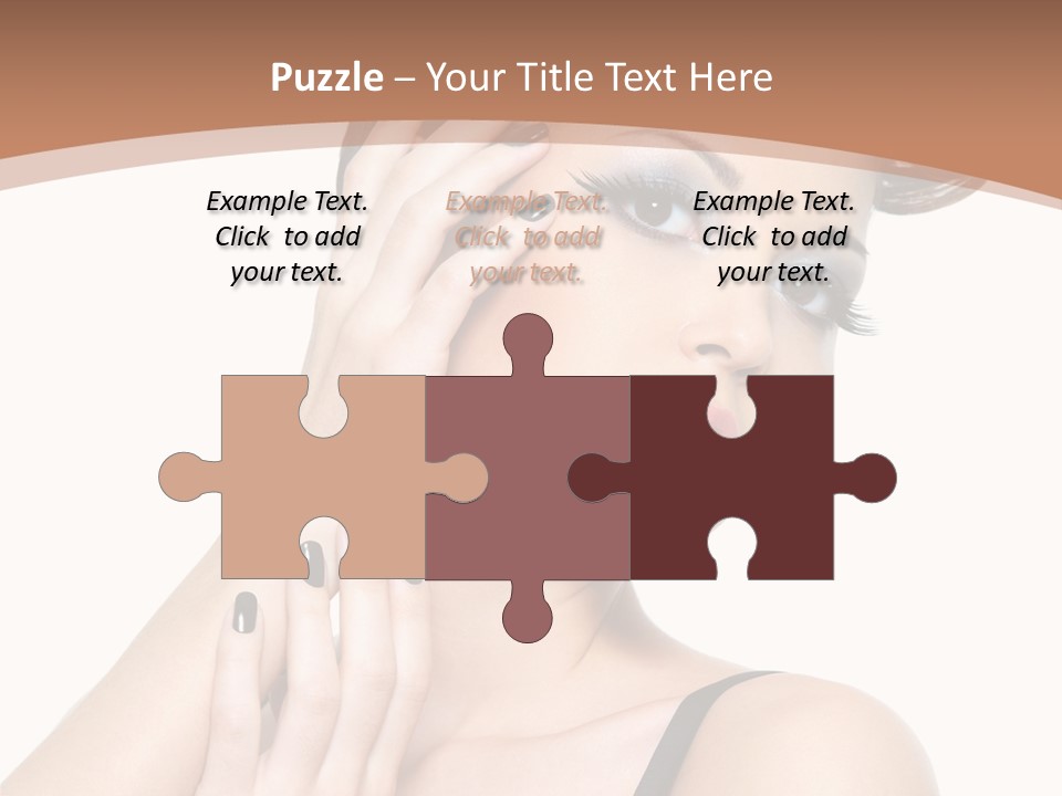 Gorgeous Isolated Ringlet PowerPoint Template