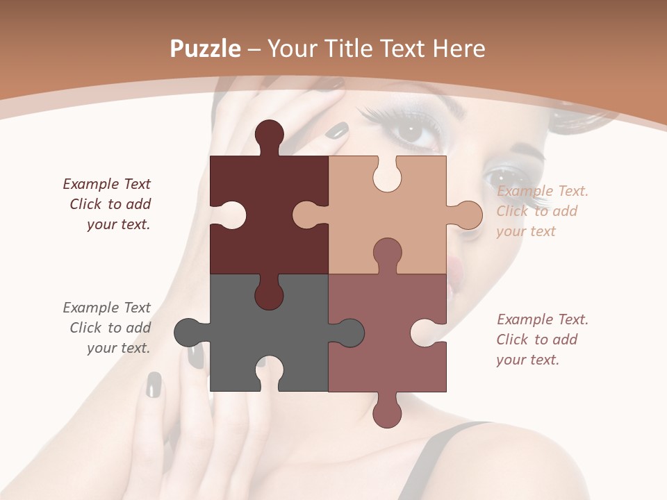 Gorgeous Isolated Ringlet PowerPoint Template