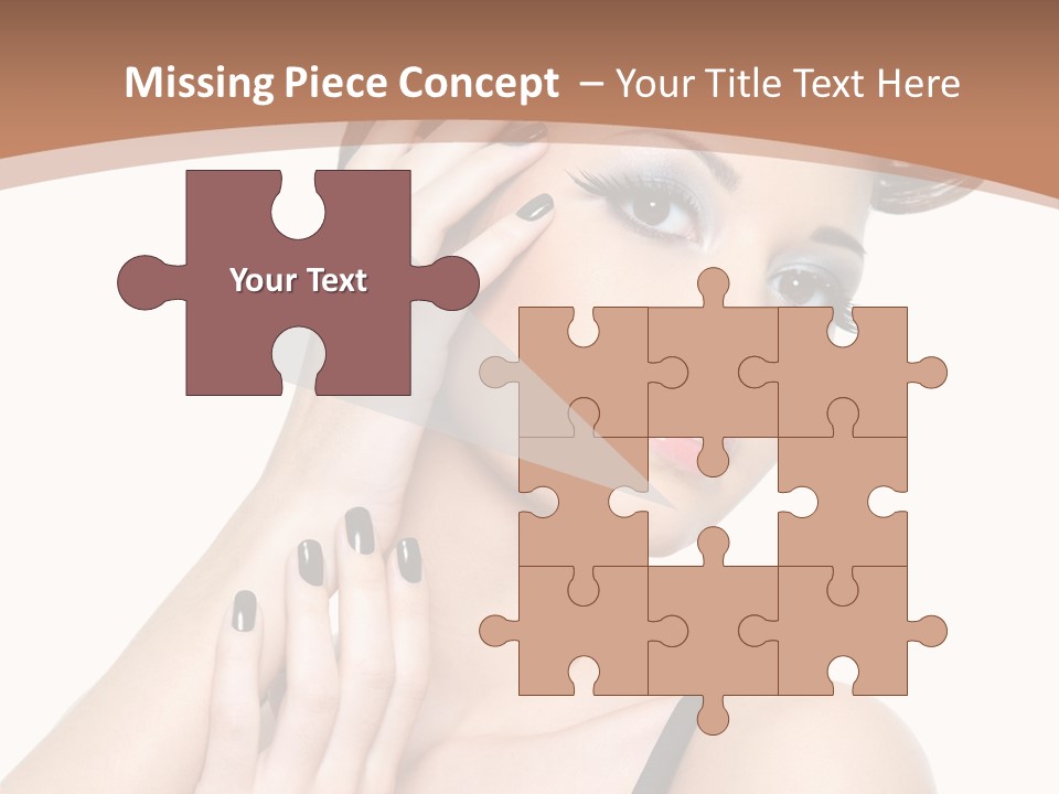 Gorgeous Isolated Ringlet PowerPoint Template