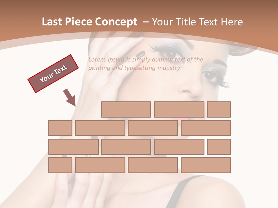 Gorgeous Isolated Ringlet PowerPoint Template