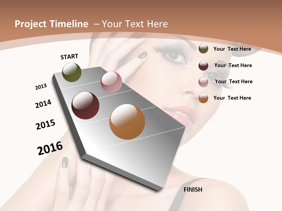 Gorgeous Isolated Ringlet PowerPoint Template