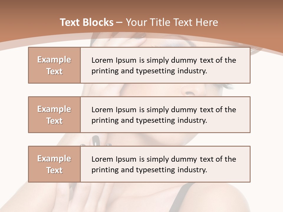 Gorgeous Isolated Ringlet PowerPoint Template