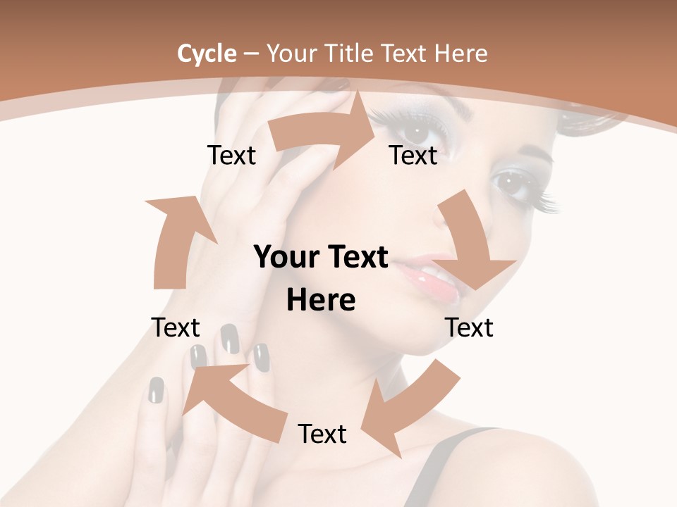 Gorgeous Isolated Ringlet PowerPoint Template