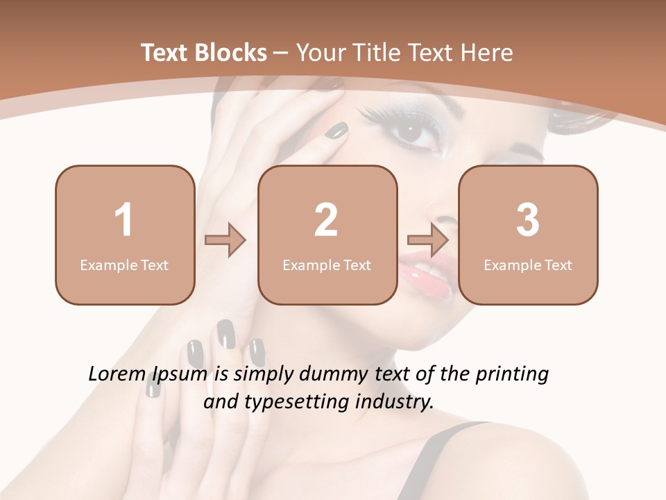 Gorgeous Isolated Ringlet PowerPoint Template