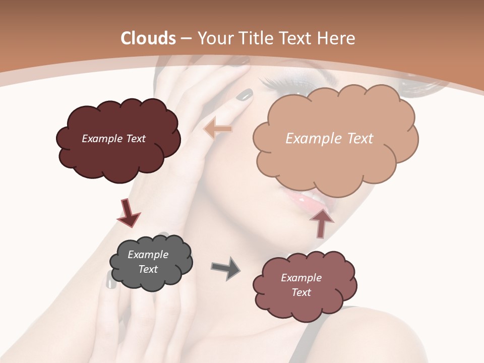 Gorgeous Isolated Ringlet PowerPoint Template