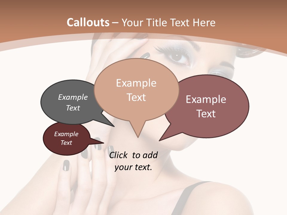 Gorgeous Isolated Ringlet PowerPoint Template