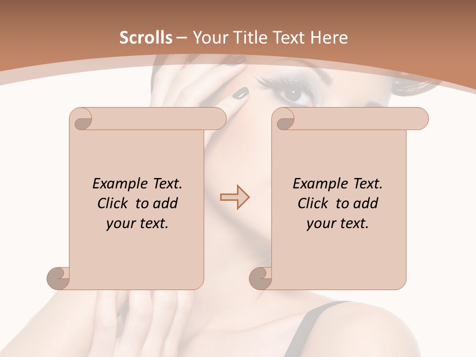 Gorgeous Isolated Ringlet PowerPoint Template