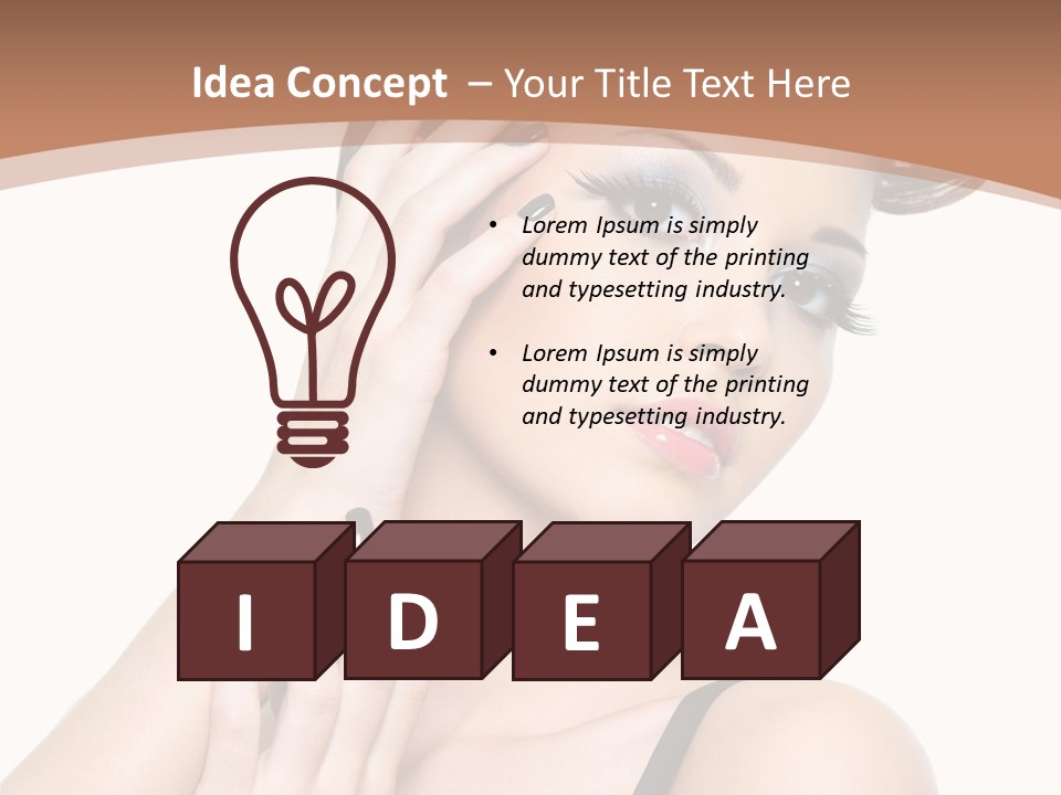 Gorgeous Isolated Ringlet PowerPoint Template