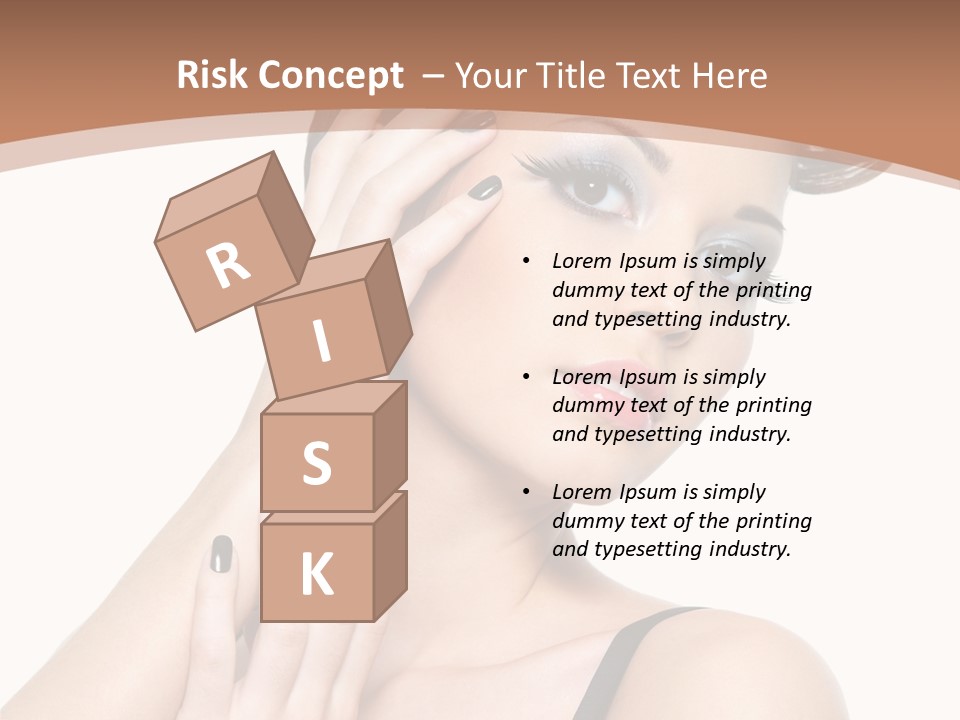 Gorgeous Isolated Ringlet PowerPoint Template