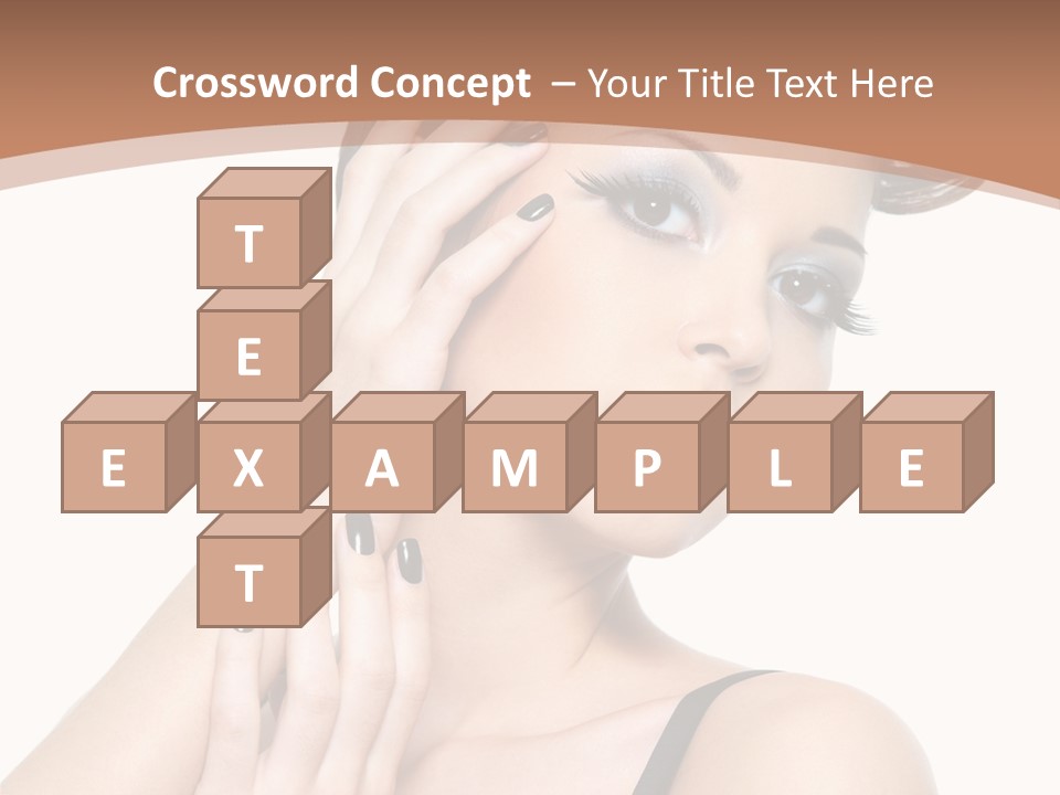 Gorgeous Isolated Ringlet PowerPoint Template