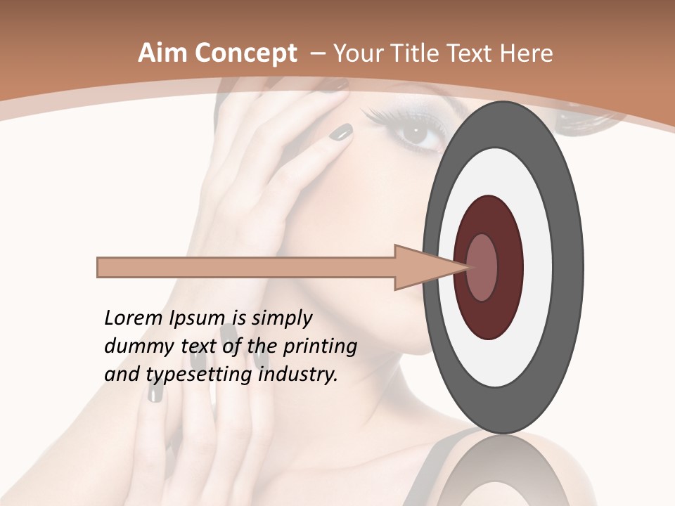 Gorgeous Isolated Ringlet PowerPoint Template