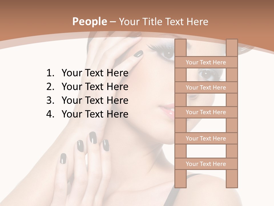 Gorgeous Isolated Ringlet PowerPoint Template