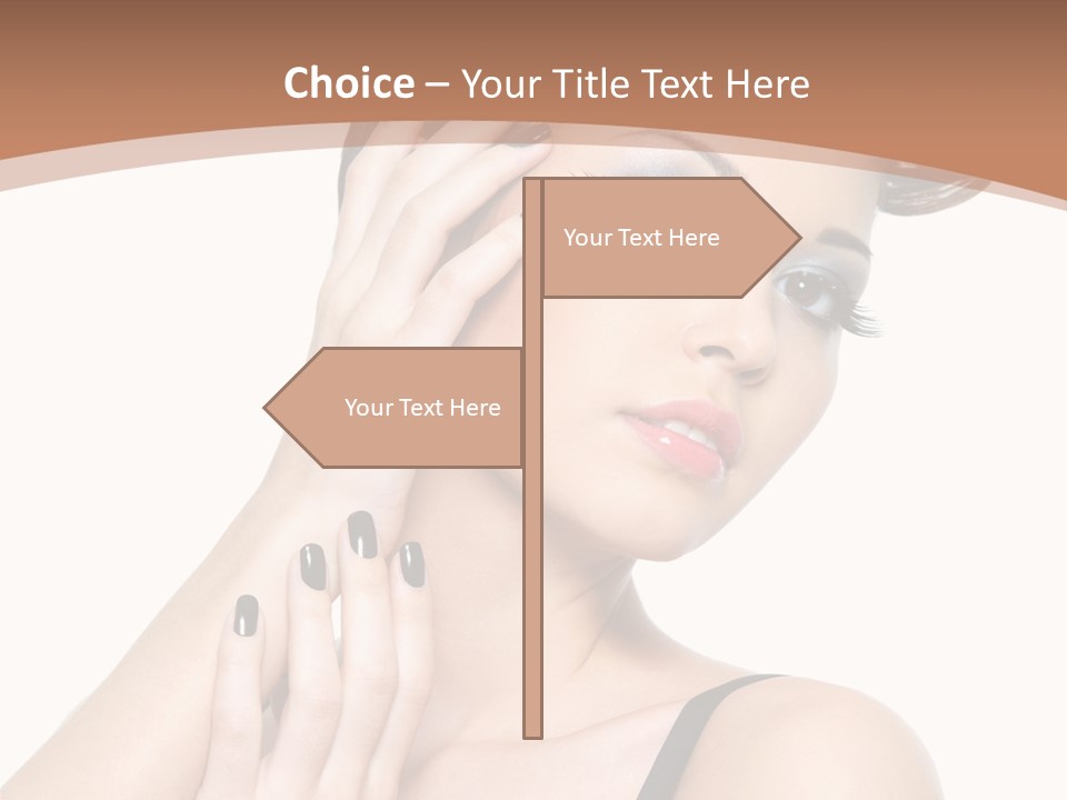 Gorgeous Isolated Ringlet PowerPoint Template