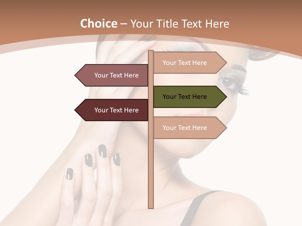 Gorgeous Isolated Ringlet PowerPoint Template