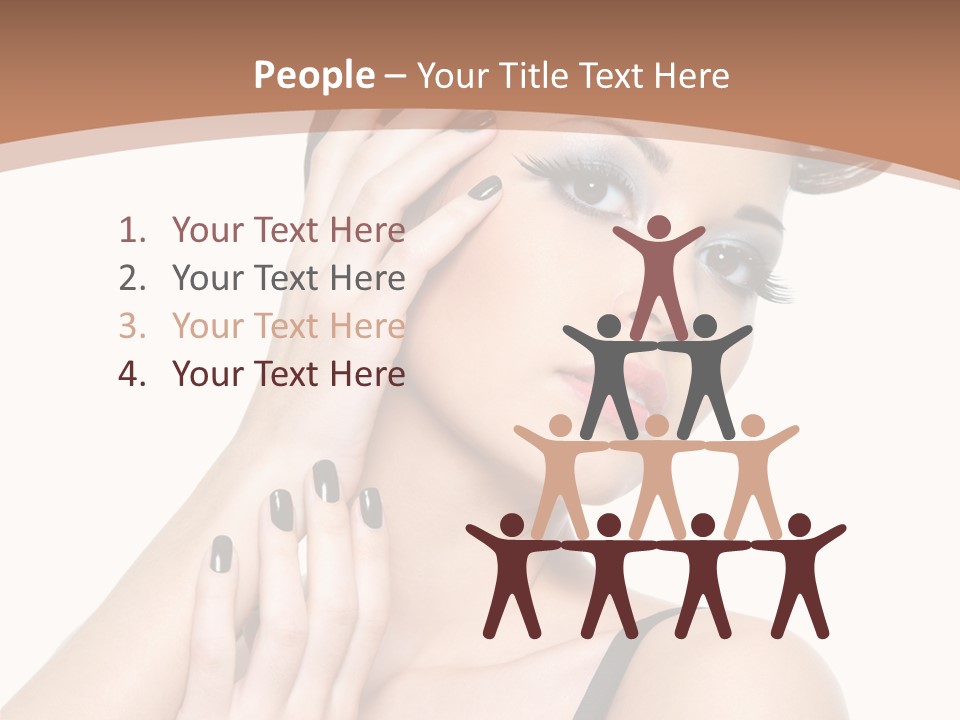 Gorgeous Isolated Ringlet PowerPoint Template