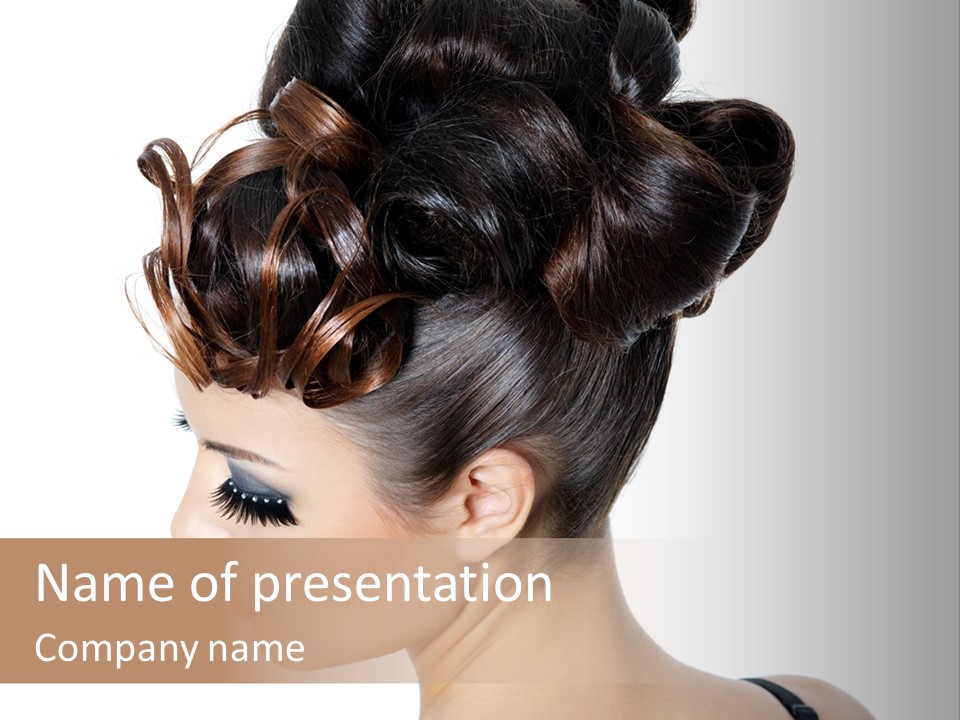 Portrait Hair Gorgeous PowerPoint Template