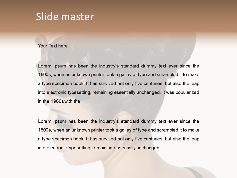 Portrait Hair Gorgeous PowerPoint Template