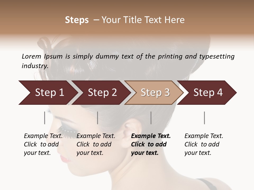 Portrait Hair Gorgeous PowerPoint Template